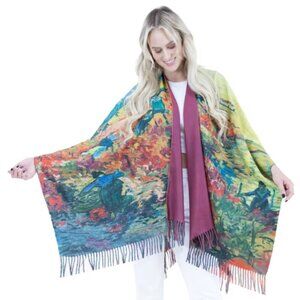 Van Gogh Collection Artistic Print Cape/Wrap (Brand New) - Red Vinyard